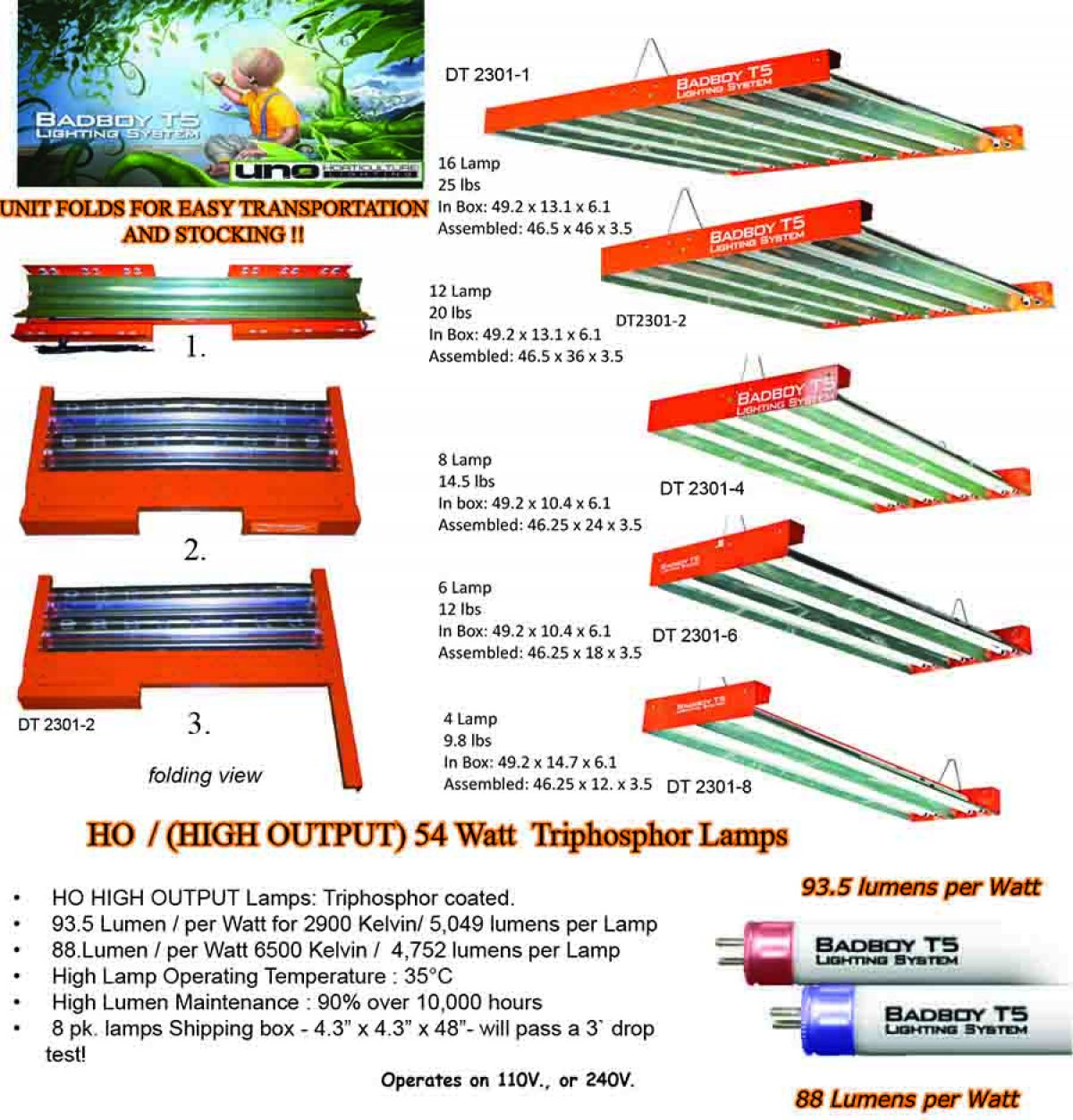 BADBOY T5 lighting System - Harvest Moon Hydroponics Store, image size:1200x1253