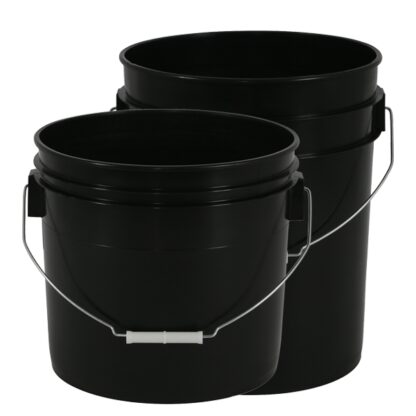 Black Plastic Buckets - 3 & 5 Gallon