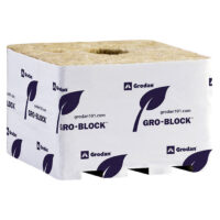 Grodan Gro-Block Improved Jumbo with Hole, 6" x 6" x 4" - Case of 64